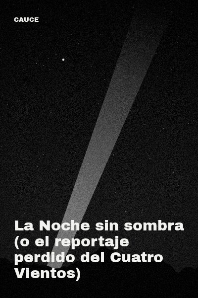 Cartel de La Noche sin sombra