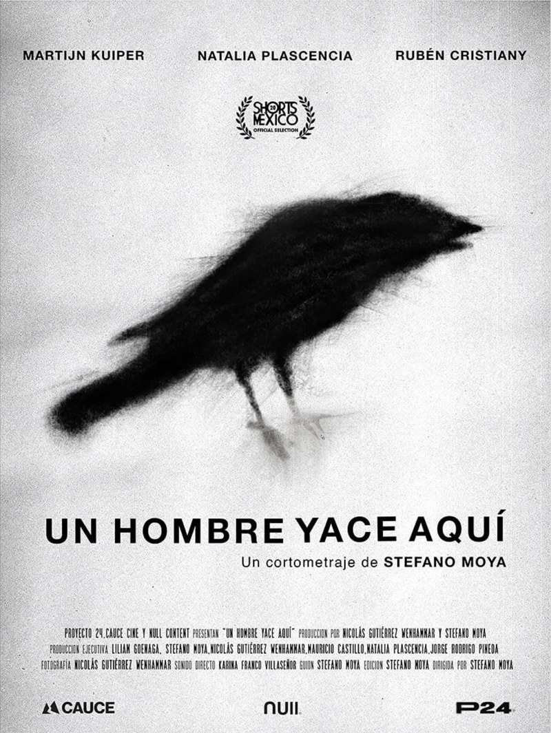 Cartel de Un hombre yace aquí